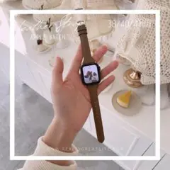 Apple Watch グレージュ レザーバンド 38/40mm 本革 G28