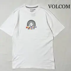 VOLCOM ボルコム 虹 レインボー アート プリントTシャツ M ホワイト