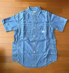 SASSAFRAS ガーデナーシャツ　シャンブレーデニムシャツ Sサイズ