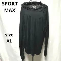 スポーツマックス / Tシャツ 長袖 ネックリボン ブラック XL