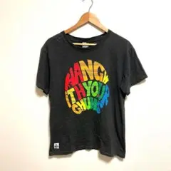 CHUMS Tシャツ　L ダークグレー　カラフル