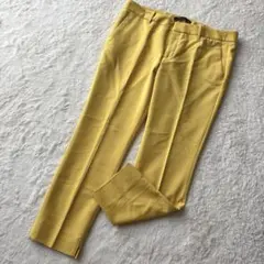 ZARA ザラ テーパードパンツ 黄色 Lサイズ