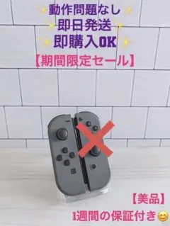 2【美品】Nintendo switch ジョイコン グレー 廃盤カラー 左側