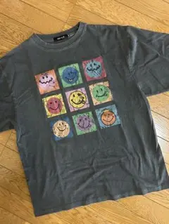 CHIP CLIP スマイリーフェイス Tシャツ Mサイズ グレー