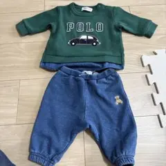 プティマイン　PoLO車刺繍 トレーナー　70