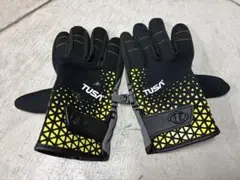 TUSA ダイビング　グローブ Mサイズ 黒/黄色　スキューバダイビング　ツサ