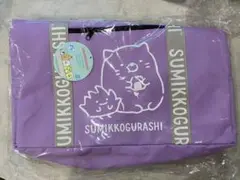 すみっコぐらし　どでかスクエアボストンバッグ　パープル　ねこ　子供かばん　習い事