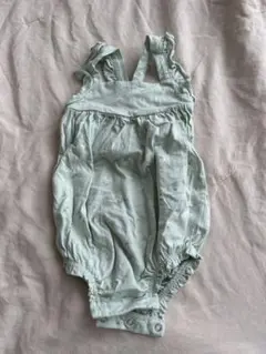 GAP 薄いグリーン フリルロンパース
