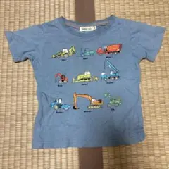 建設機械イラスト Tシャツ 青
