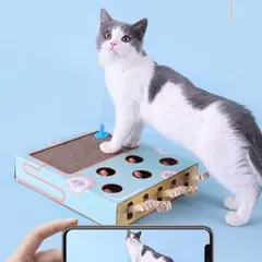 猫 おもちゃ モグラ叩き 猫用爪とぎ ダンボール ペットグッズ ねこ用品