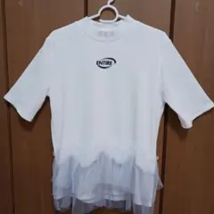 クラシカルエルフ　 ホワイト チュール付き半袖Tシャツ