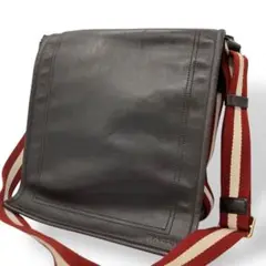 BALLY トレスポ メッセンジャーバッグ ダークブラウン レッド 1408