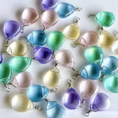 97.ティアドロップガラスビーズ