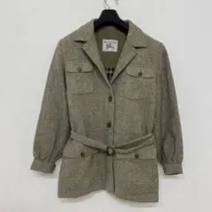 90s 英国製 Burberry IRISH TWEED ヘリンボーンジャケット