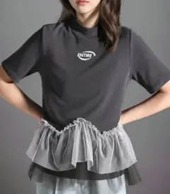 クラシカルエルフ フリルデザイン Tシャツ Mサイズ グレー
