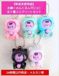 【新品未使用品】お顔くるんくるんだにゃ! 全５種コンプリートセット