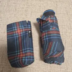 チェック柄　小型折り畳み傘　HUS　Umbrella