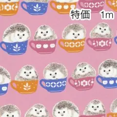 ラスト2点 特価 1m ハリネズミ ピンク オックス