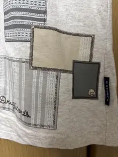 drug store's パッチワークTシャツ グレー