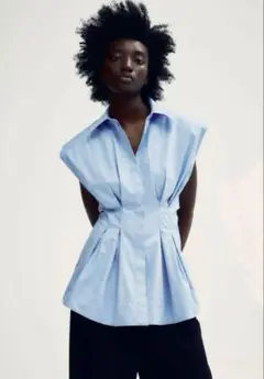 【新品未使用】H&M エイチアンドエム ノースリーブシャツ ブラウス
