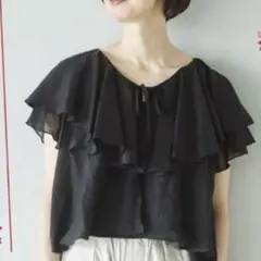 しまむらシーズンリーズンイガリシノブフリルブラウス