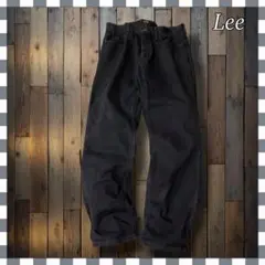 Lee リー ストレートブラックデニム ジーンズW34総丈108cm