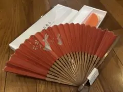 お扇子（うさぎ）ケース付き