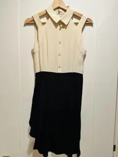 g.v.g.v 美品　ノースリーブ シャツワンピース ベージュと黒