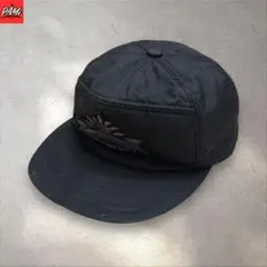 (590)ヴィンテージSantaVillageStaff刺繍ナイロンキャップ