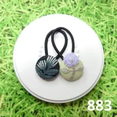 883 ミナペルホネン✨ハンドメイドヘアゴム✨フラワークラウン　skip