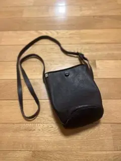 ダークブラウン レザー ショルダーバッグ