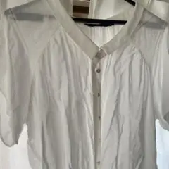 ZARA BASIC ホワイト 半袖シャツ S M