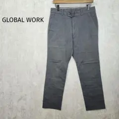 グローバルワーク【М】メンズコットンパンツ　　グレー　スラックス　a5410