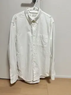 無印良品　ホワイト ボタンダウンシャツ 長袖