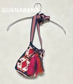 ✨美品❤️GUANABANA グアナバナ 巾着　バック ショルダーバック　ネイビー