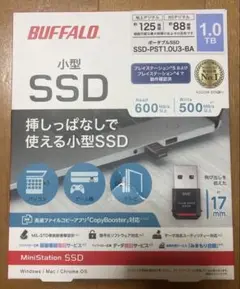 新品・箱破れ バッファロー 外付けSSD SSD-PST1.0U3-BA 1TB