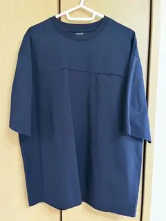 【美品】wmb ワークマンプラス DRYストレッチ半袖Tシャツ ネイビー L