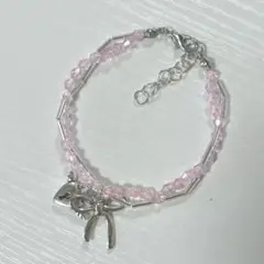 ピンク 量産型 ハンドメイド ブレスレット