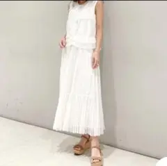 グレースコンチネンタル　ストライプチュールスカート
