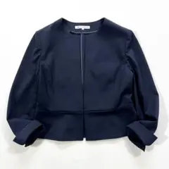 美品　23区　洗える　ノーカラージャケット　ワンホック　38サイズ