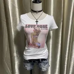 スパンコールガール Tシャツ 平成ギャル y2k ピチT