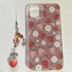 iPhone13　ケース　いちご