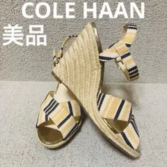 ❣️美品24cmコールハーンクロスストラップウェッジソールミュール
