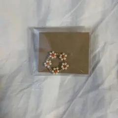 ビーズ リング 花