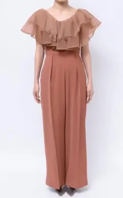【美品】LAGUNAMOON LADYチュールカラーベアパンツドレス 結婚式