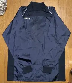 ZETT ネイビー ハイネック ウインドブレーカー M