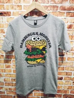 古着 グラニフ ハンバーガーモンスター Tシャツ グレー Mサイズ