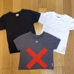 tシャツ 半袖　無地　黒　白　120㎝
