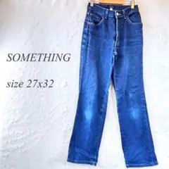 SOMETHING デニム 27x32 ブルー ジーンズ カジュアル 753