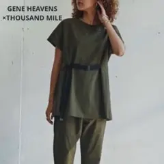 GENE HEAVENS × THOUSAND MILE ベルテッドトップス